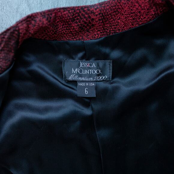 Y2K Jessica McClintock Millennium 2000 Brocade Blazer & Top Two Piece Set Size 6 - Picture 7 of 16